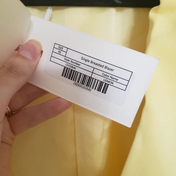 NWT Endless Rose Single Breasted Blazer Lemon Butter Yellow XS - Picture 5 of 9